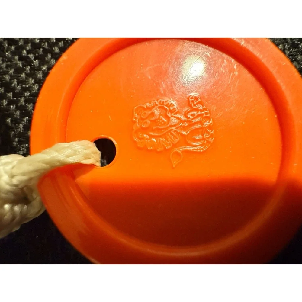 Vintage Safe-N-Fun Licking Frog Pull Toy w/ Original Box Plastic Rare